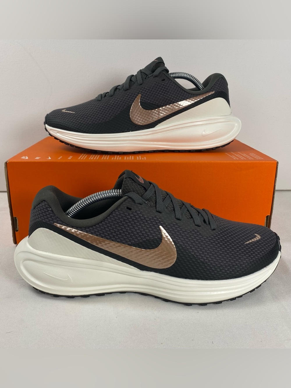 Nike Revolution 8 Womens 8 Ash Black Bronze Running Shoes HJ8485-200 NWOB